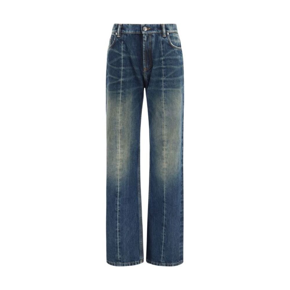 Versace Blue Cotton Straight-Leg Women's Jeans